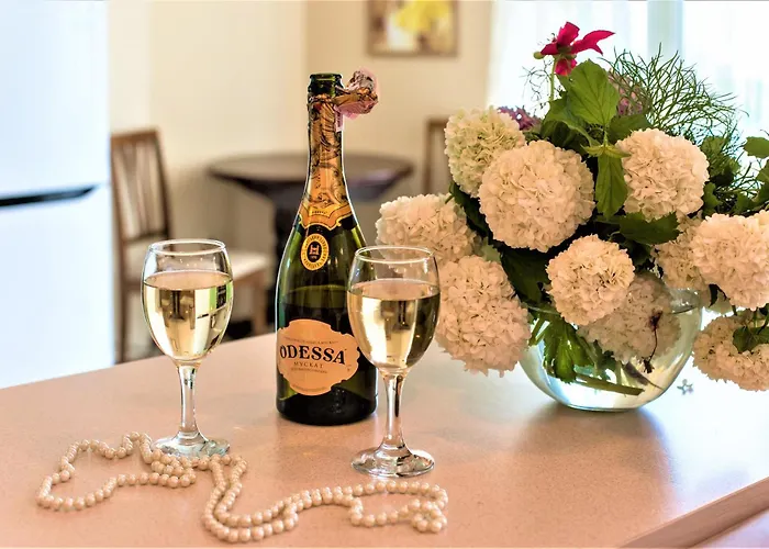 Apartman возле аркадии и парка победы с балконом